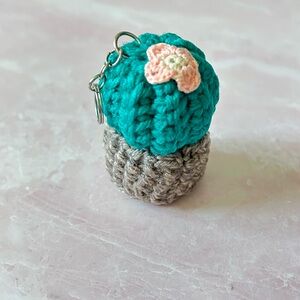 Handmade Crochet Cactus Keychain